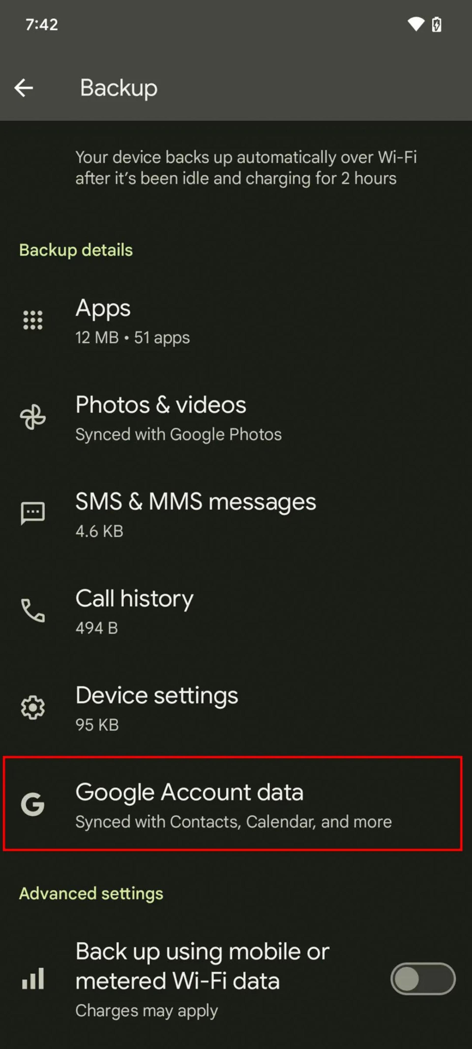انتقال مخاطبین از اندروید به آیفون از طریق Google Sync مرحله ۳