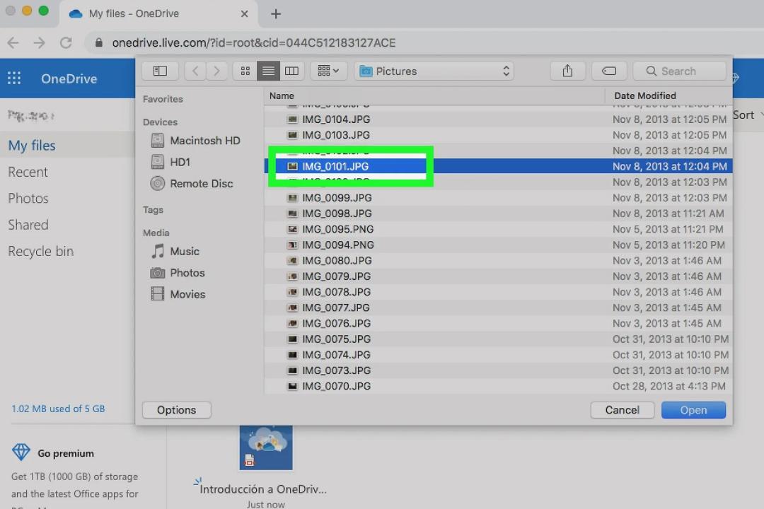انتقال فایل از کامپیوتر به آیپد با OneDrive مرحله ۴