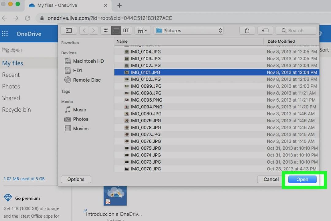 انتقال فایل از کامپیوتر به آیپد با OneDrive مرحله ۵