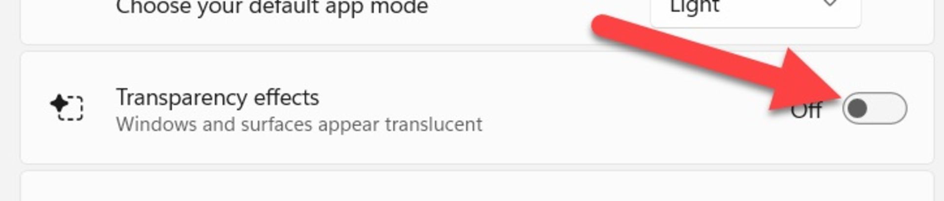 منوی افکت شیشه‌ای در ویندوز ۱۱