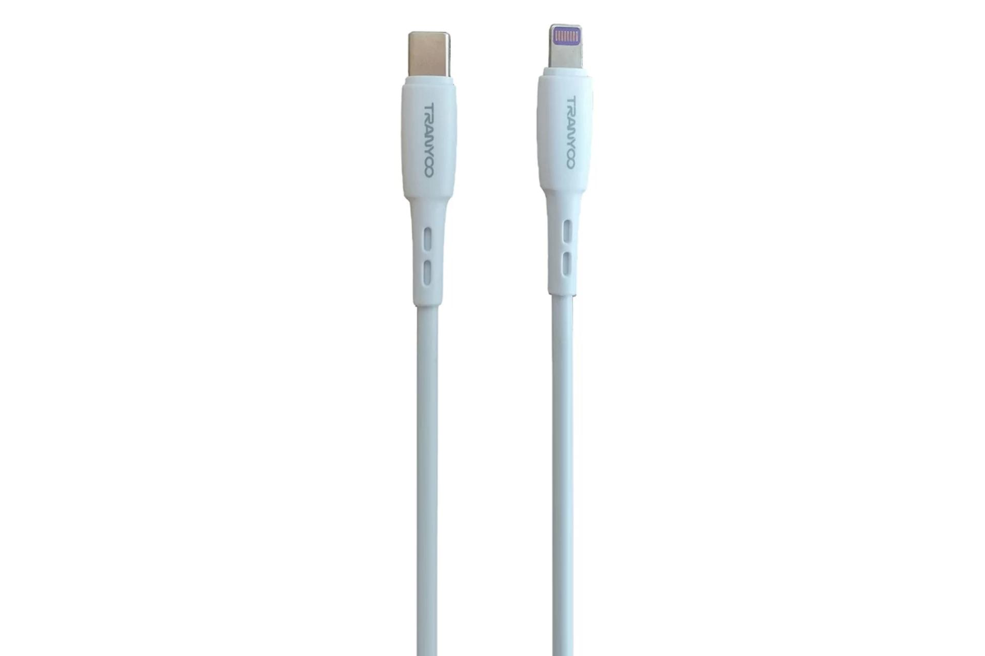 کابل شارژ USB ترانیو Type-C به Lightning مدل T-P1 با طول 1 متر