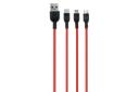 کابل شارژ USB ترانیو Type-A به Type-C+Micro-USB+Lightning مدل T-XS2 3in1 با طول 1.2 متر