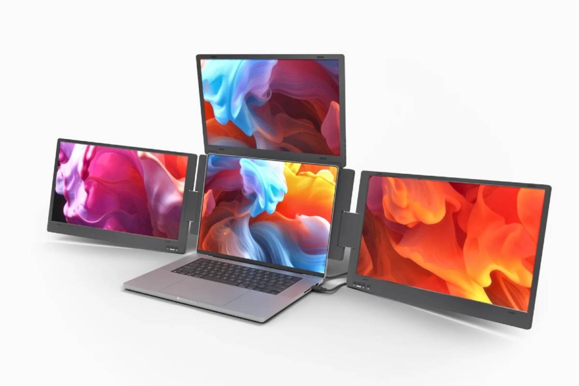 پایه مانیتور Triple Boost 14 Pro با سه نمایشگر Full HD