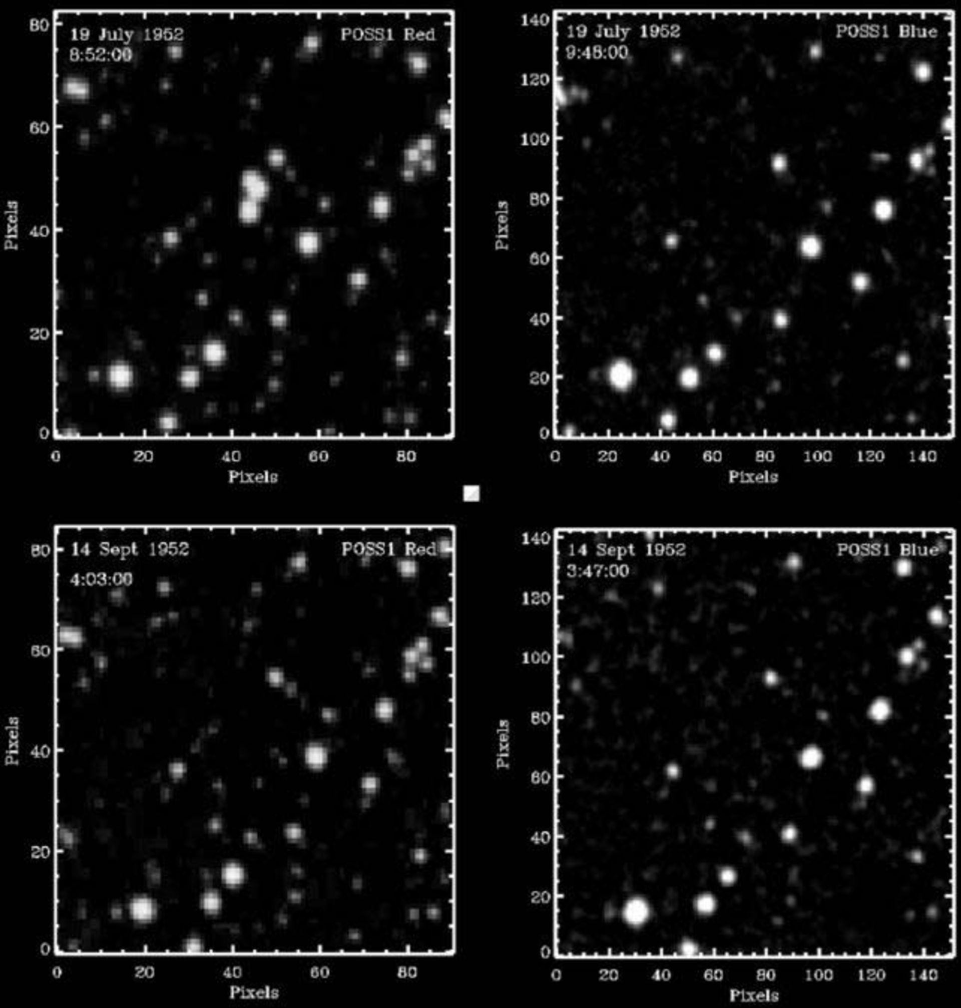 تصاویر نجومی نشان‌دهنده پدیده‌های گذرا
