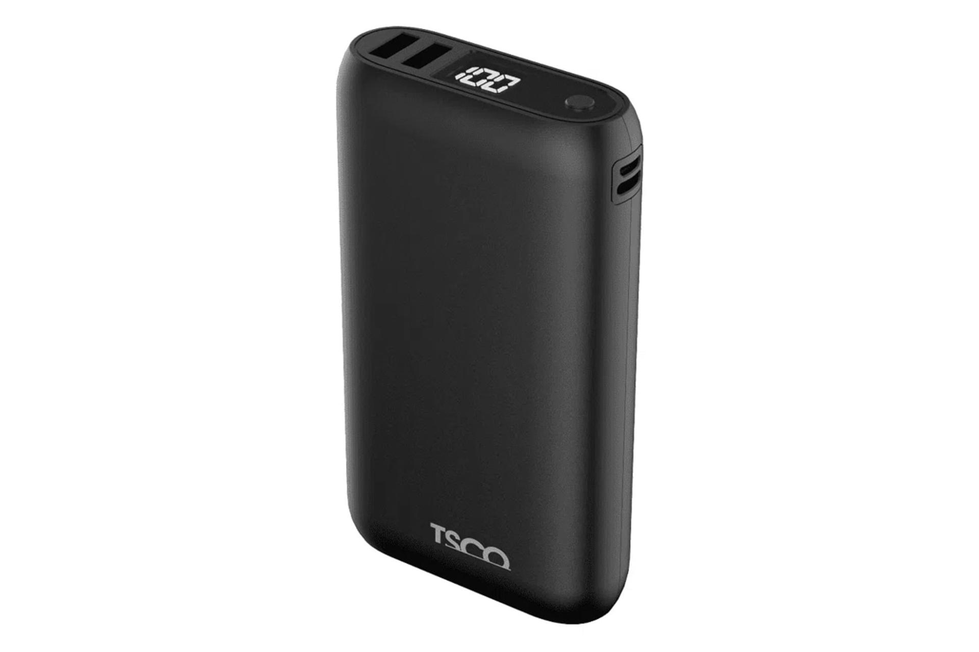 پاور بانک تسکو TSCO TP 869 20000mAh مشکی از نمای کناری