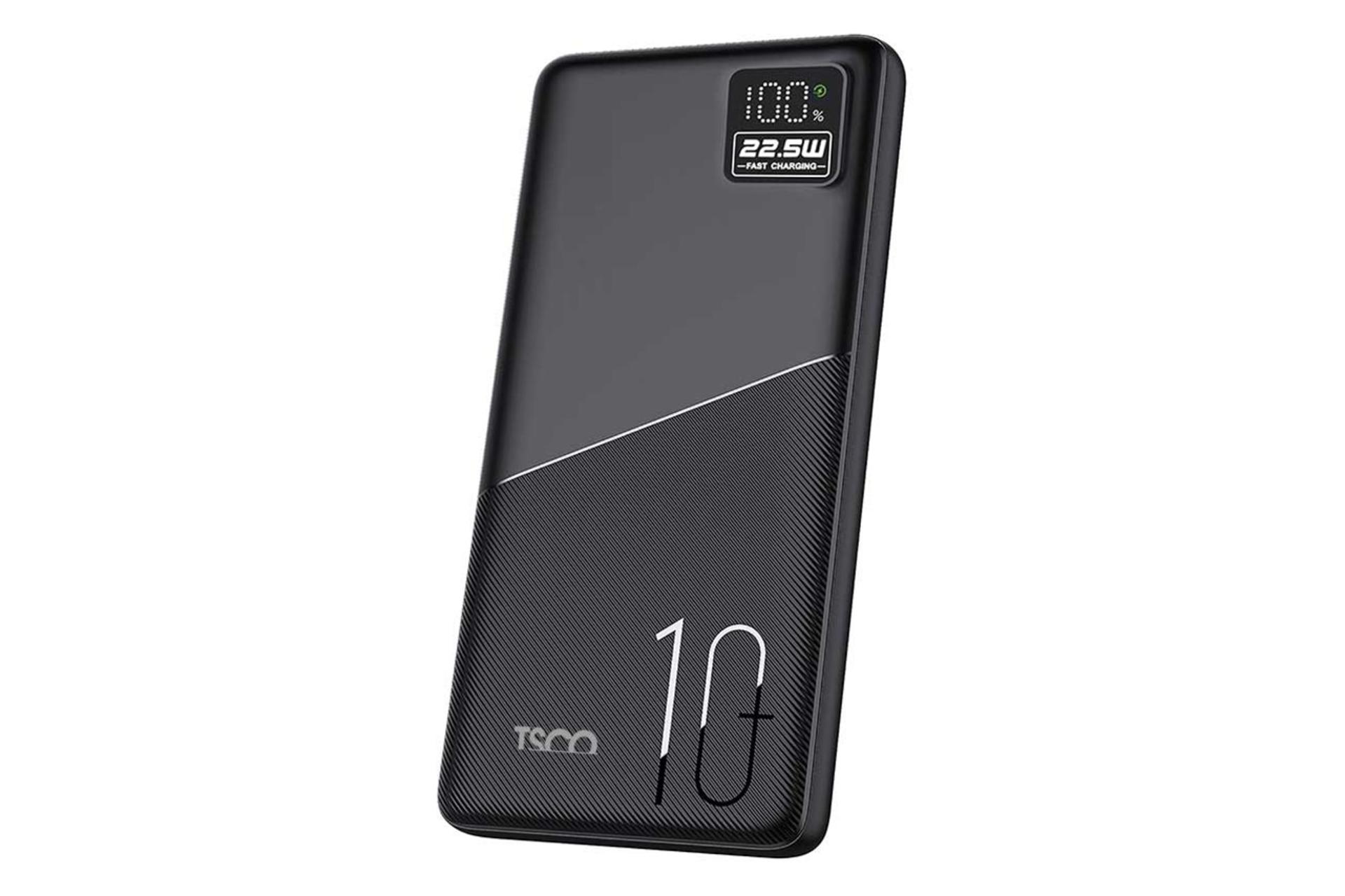 پاور بانک تسکو TSCO TP 926 10000mAh مشکی از نمای کناری