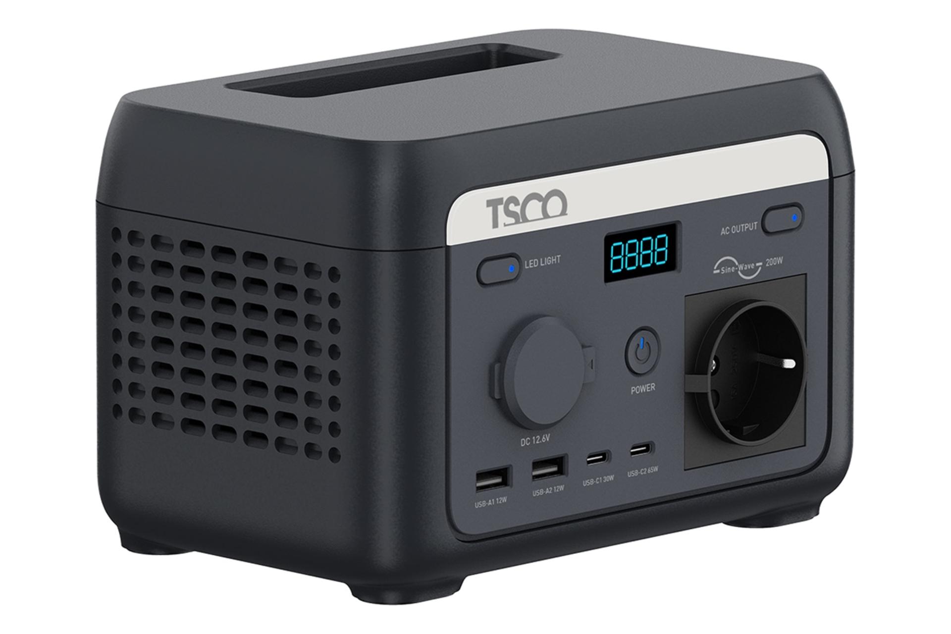سمت چپ پاور بانک تسکو TSCO TST 201 32000mAh