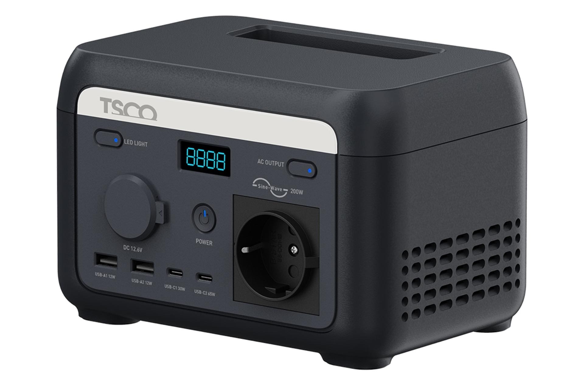 سمت راست پاور بانک تسکو TSCO TST 201 32000mAh