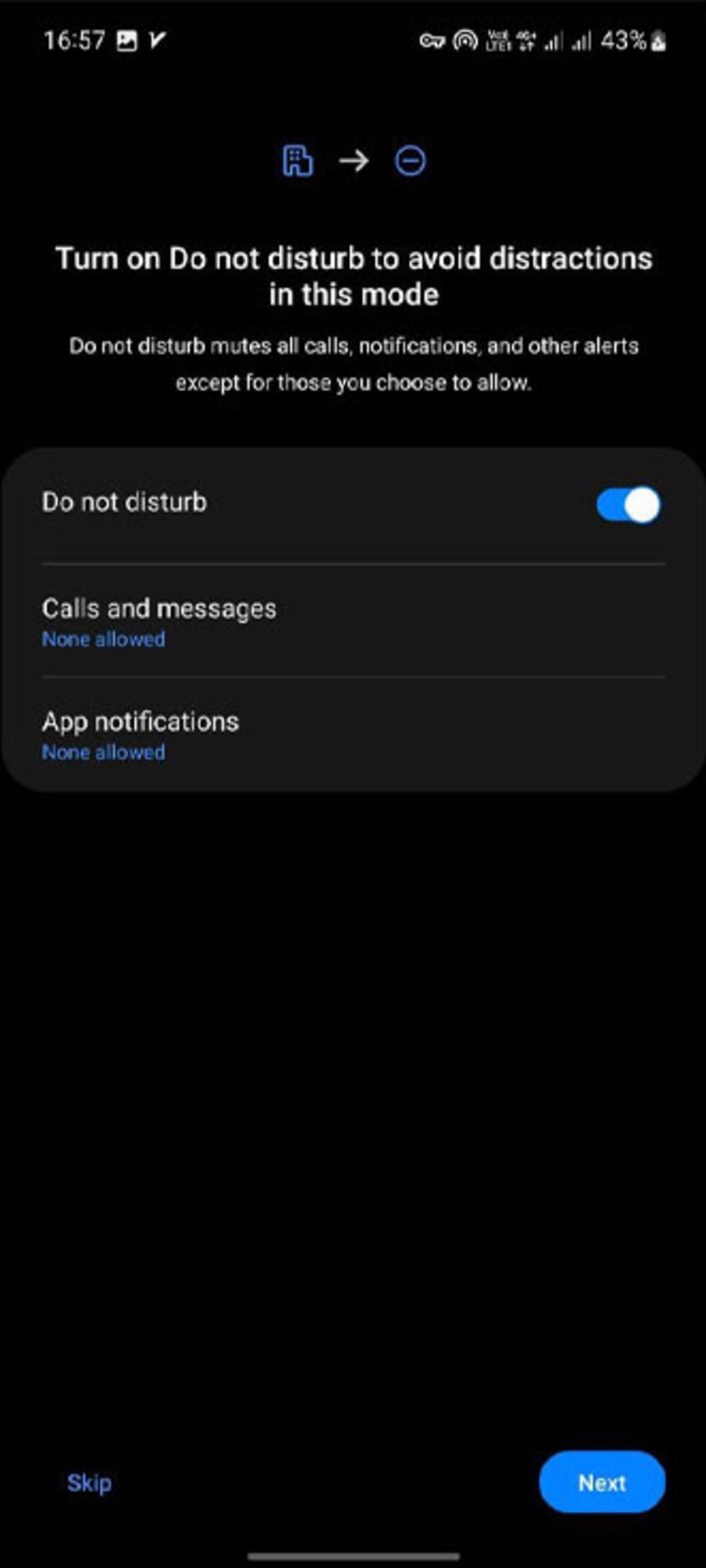 روشن‌کردن حالت مزاحم نشوید