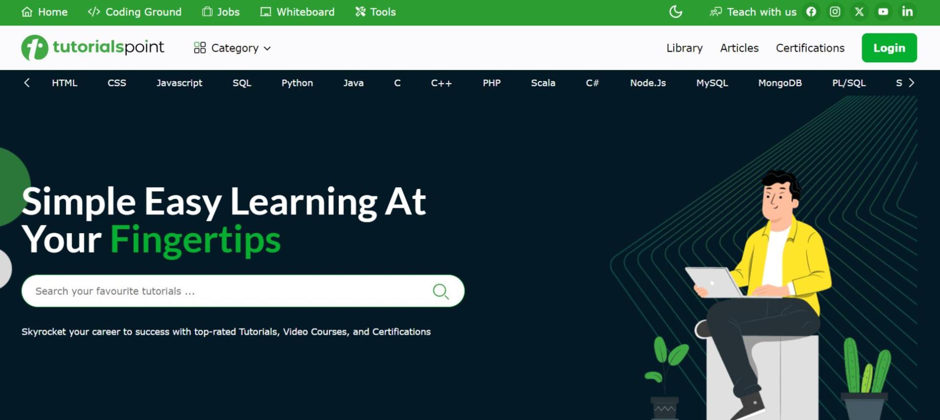 سایت آموزش برنامه نویسی tutorialspoint