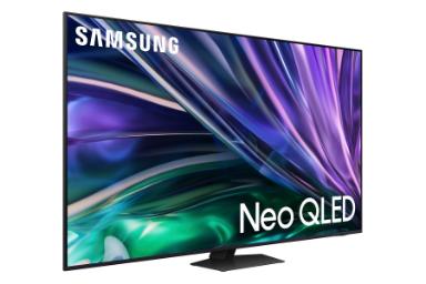 تلویزیون سامسونگ Samsung QN85D نمای جلو و چپ