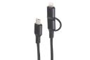 کابل شارژ USB تویینز Type-C به Type-C+Lightning مدل XF-45 2in1 با طول 1 متر
