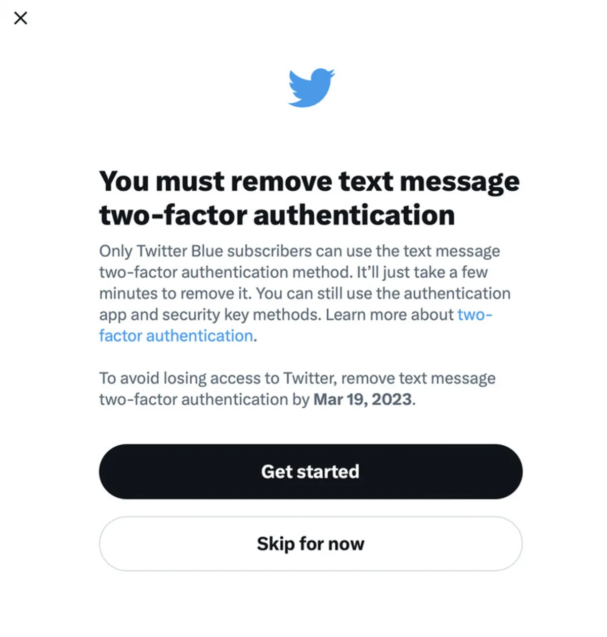 Twitter SMS notification