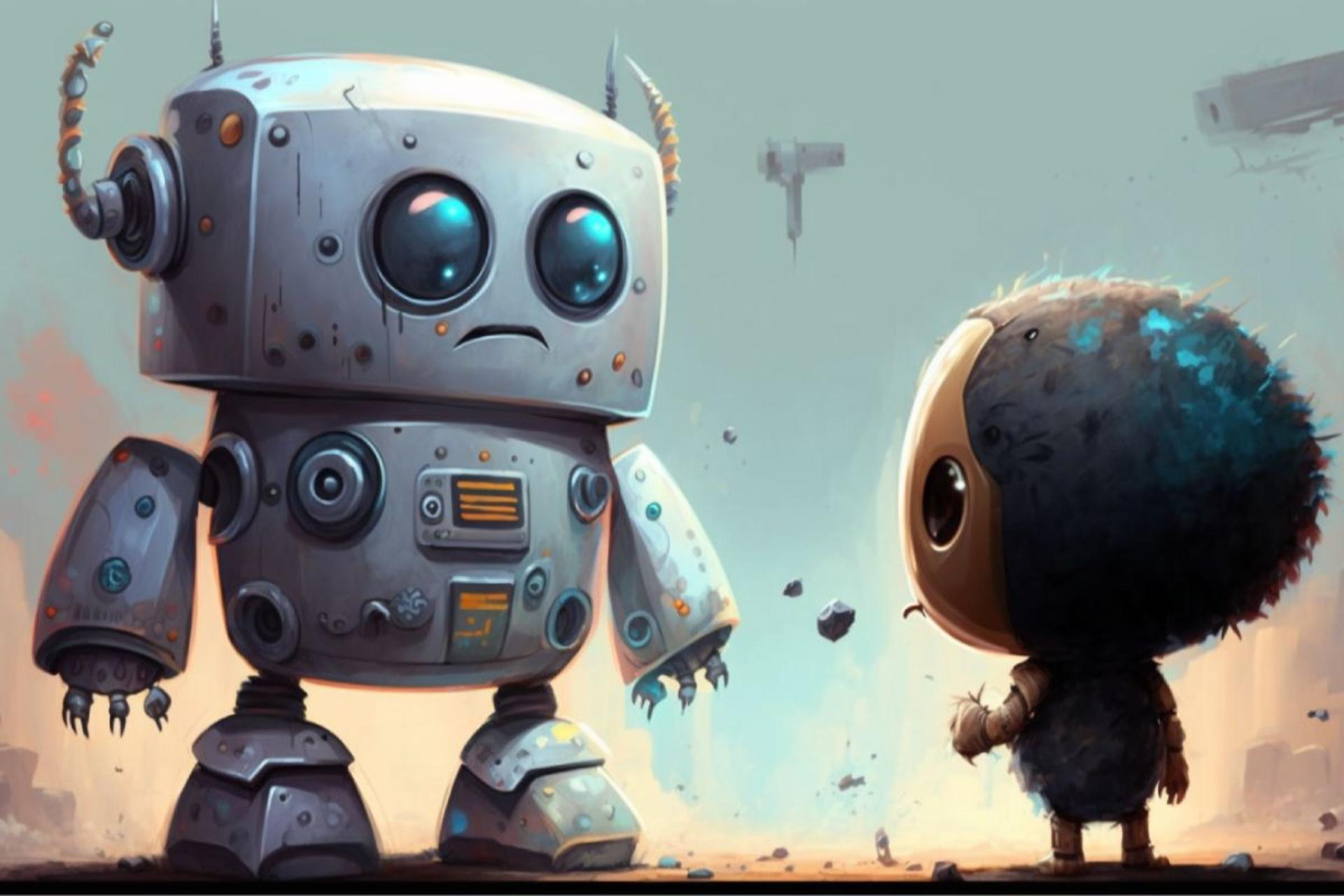 دو ربات کنار هم