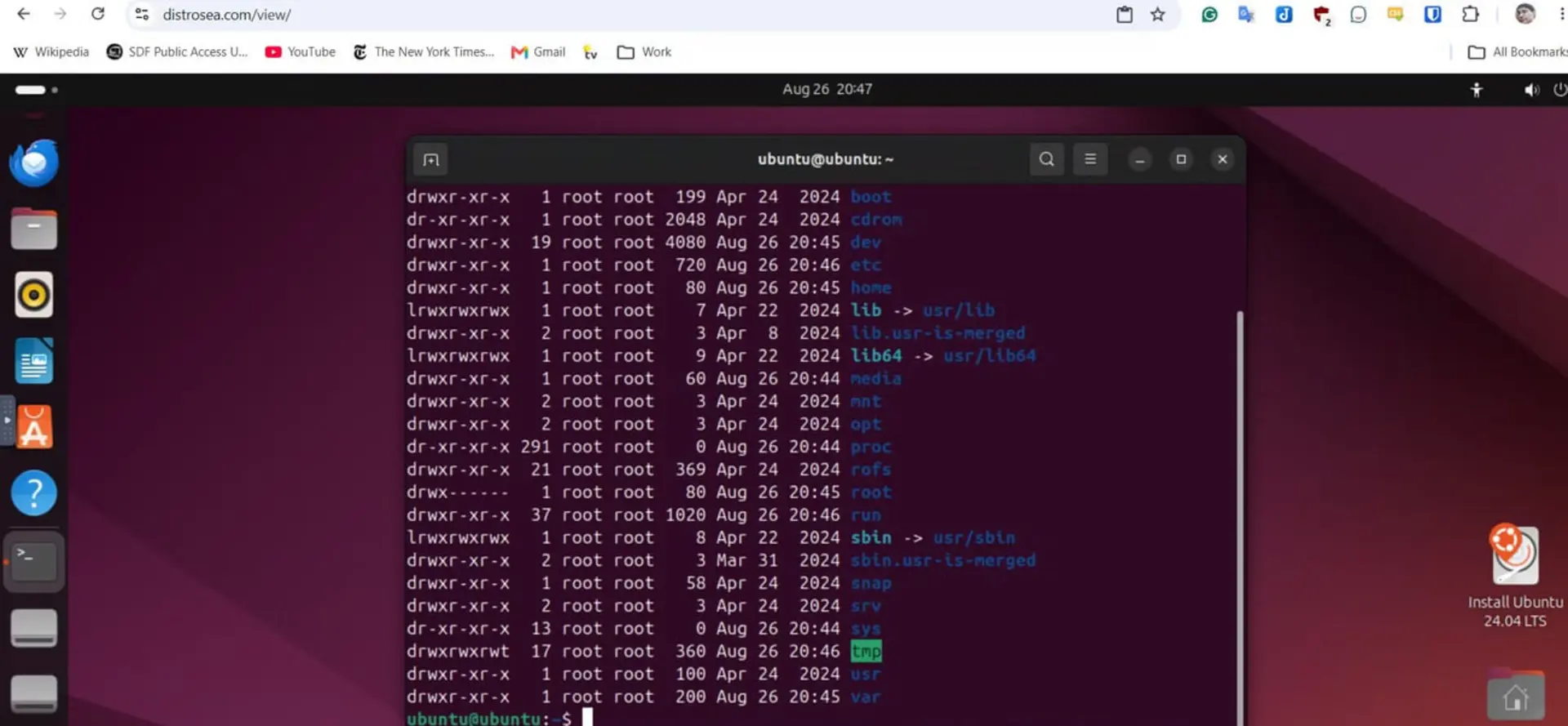 فهرست فایلها و پوشهها در محیط ترمینال سیستمعامل اوبونتو (Ubuntu)