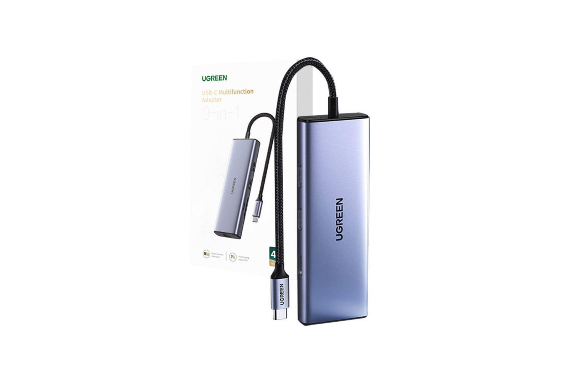 جعبه هاب USB هاب USB-C یوگرین 9 پورت مدل CM490-90119