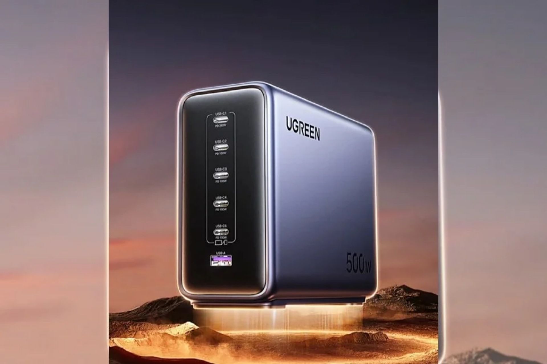 شارژر UGREEN 500W در رنگ مشکی