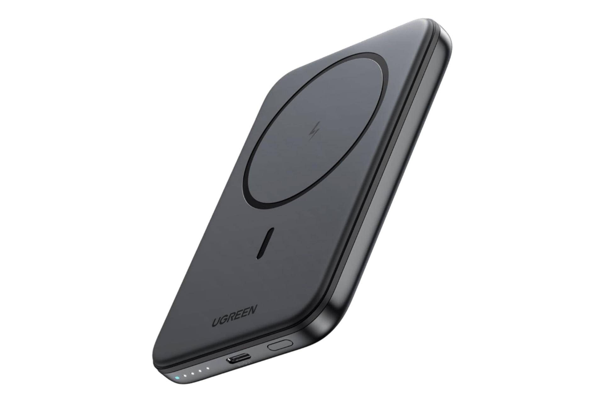 پاور بانک یوگرین UGREEN PB561 10000mAh مشکی از نمای کناری