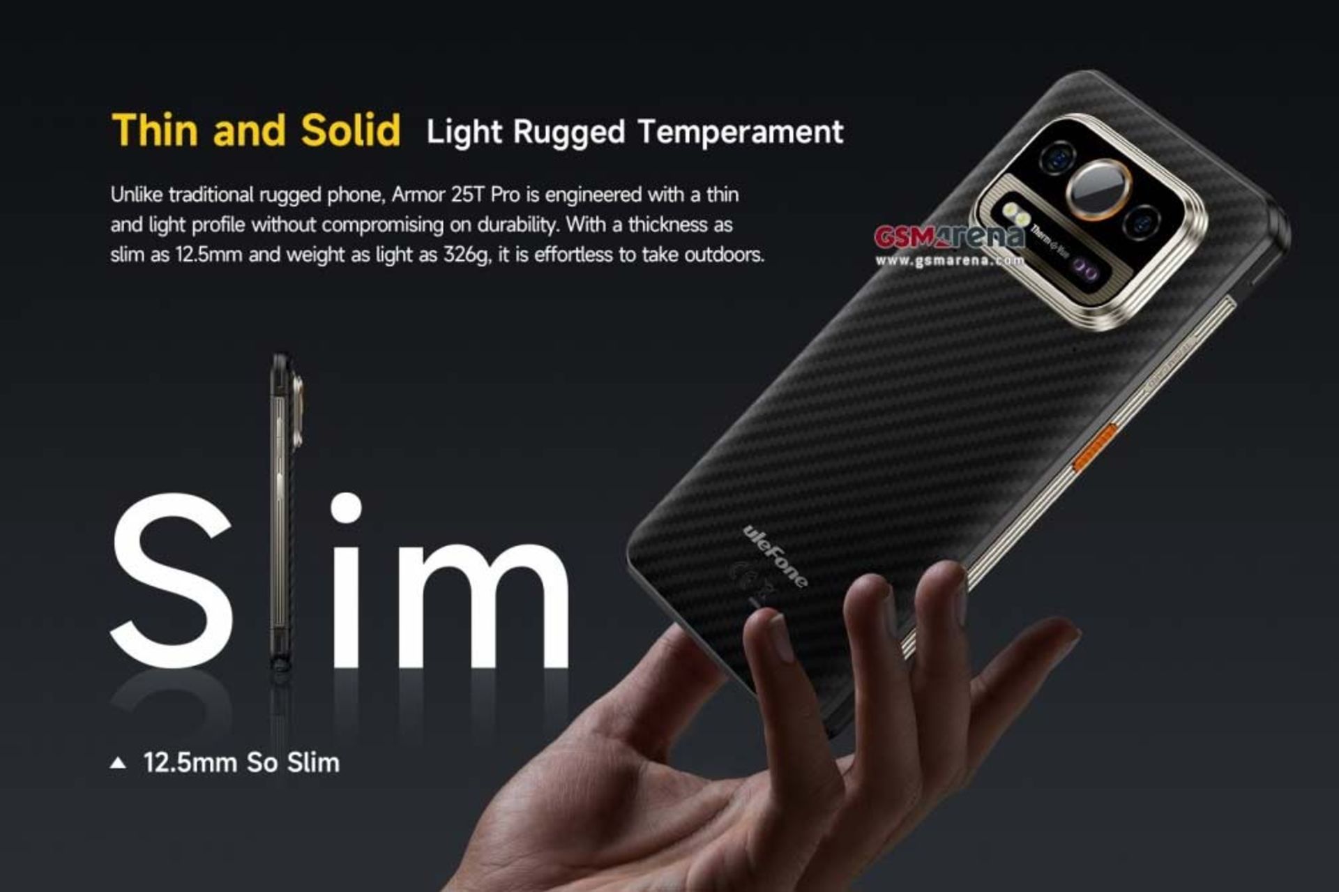ابعاد گوشی یولفون آرمور 25T پرو