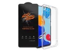 نمای پشت قاب گوشی آلتیمیت شیلد مدل ANTIS-CL مناسب شیائومی Redmi Note 11S همراه با محافظ صفحه نمایش