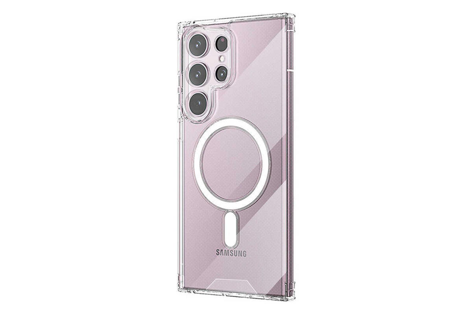 نمای پشت قاب گوشی آلتیمیت شیلد مدل Clear Magsafe مناسب سامسونگ Galaxy S23 Ultra