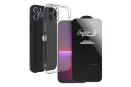 نمای پشت قاب گوشی آلتیمیت شیلد مدل SuperD-Clear مناسب اپل iPhone 11 Pro همراه با محافظ صفحه نمایش