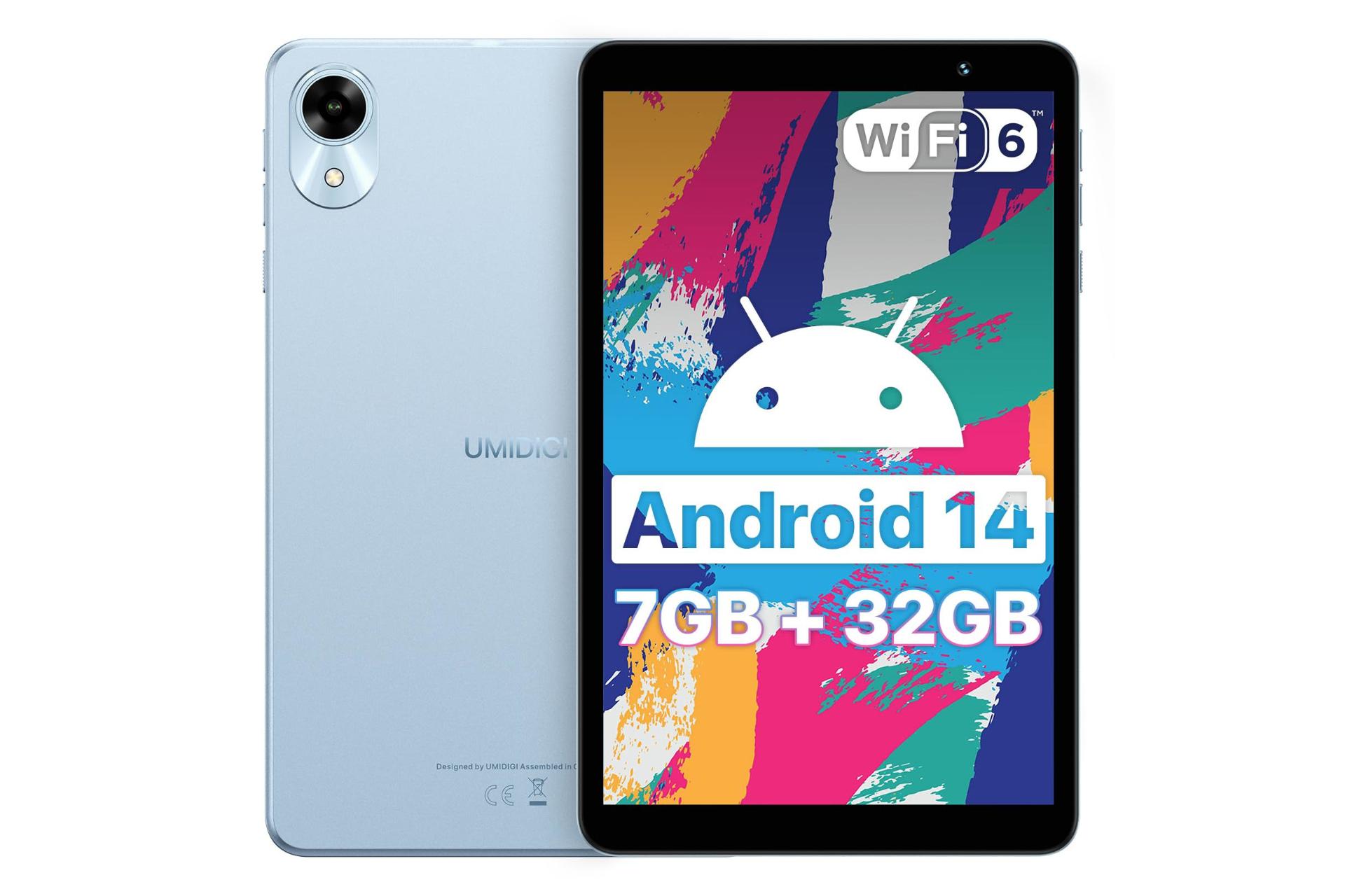 پنل جلو و پشت تبلت اومی دیجی G1 تب مینی آبی / UMIDIGI G1 Tab Mini