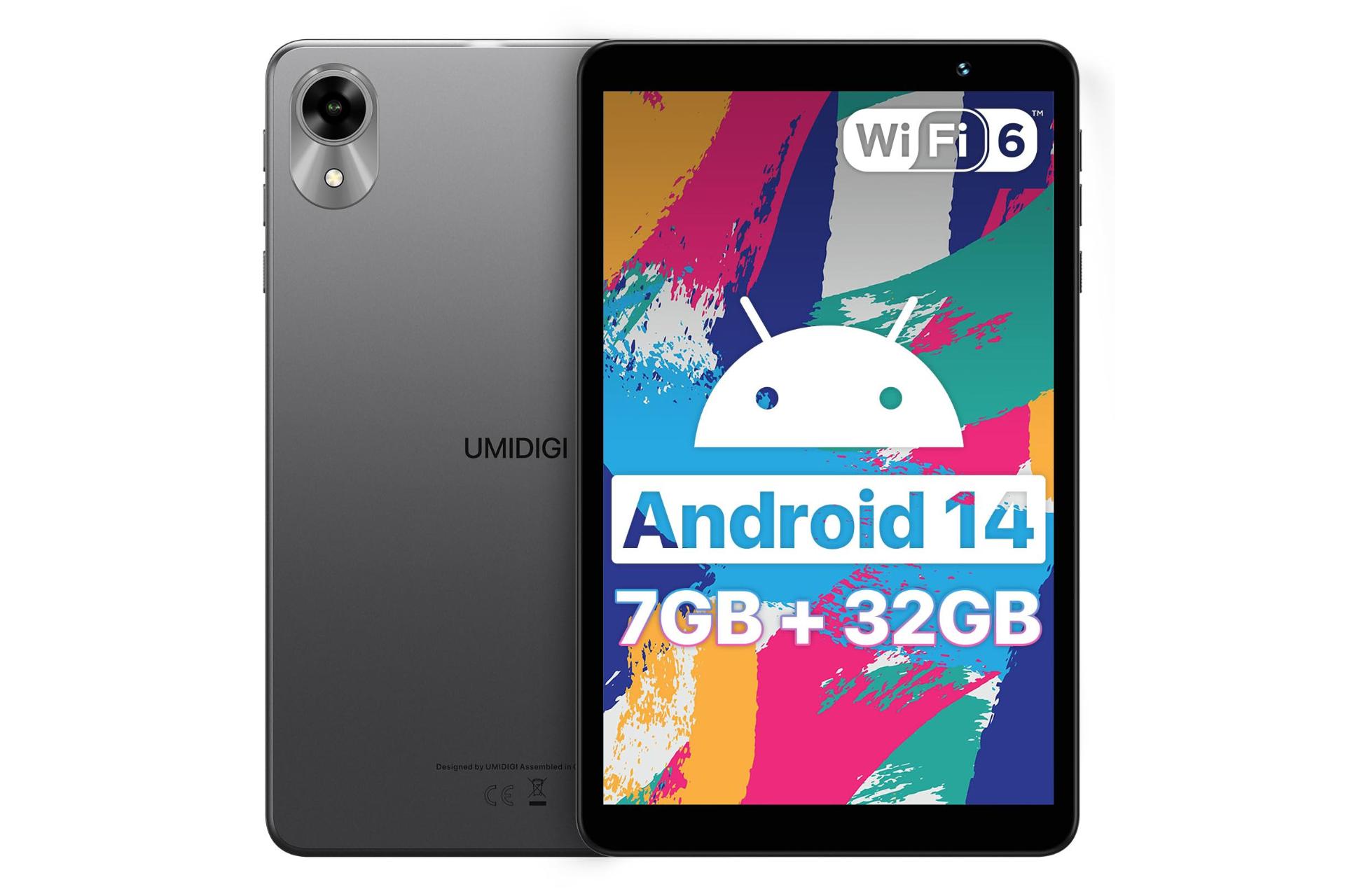 پنل جلو و پشت تبلت اومی دیجی G1 تب مینی خاکستری / UMIDIGI G1 Tab Mini
