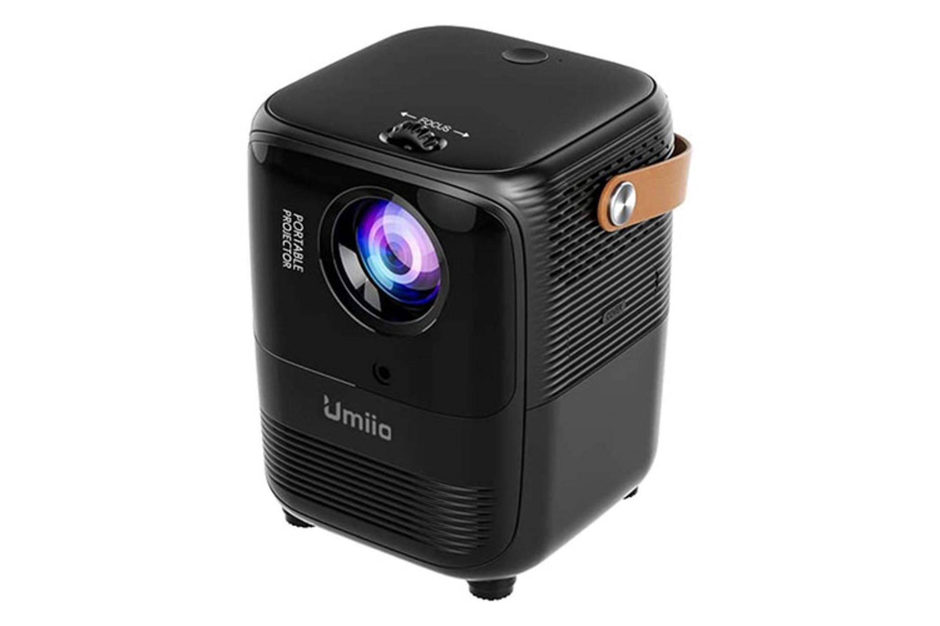 ویدیو پروژکتور یومیو Umiio A008 رنگ مشکی نمای جلو و بالا