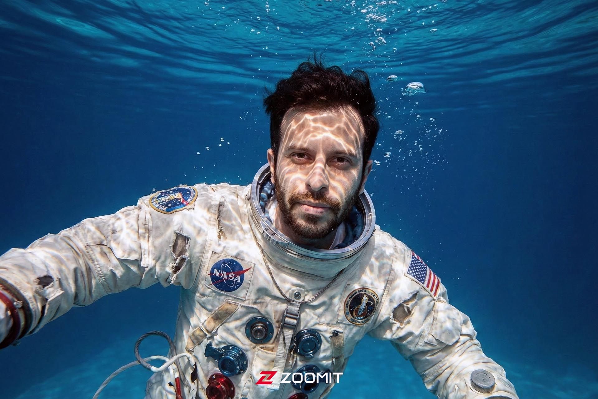 پرتره یک فضانورد زیر آب - هوش مصنوعی