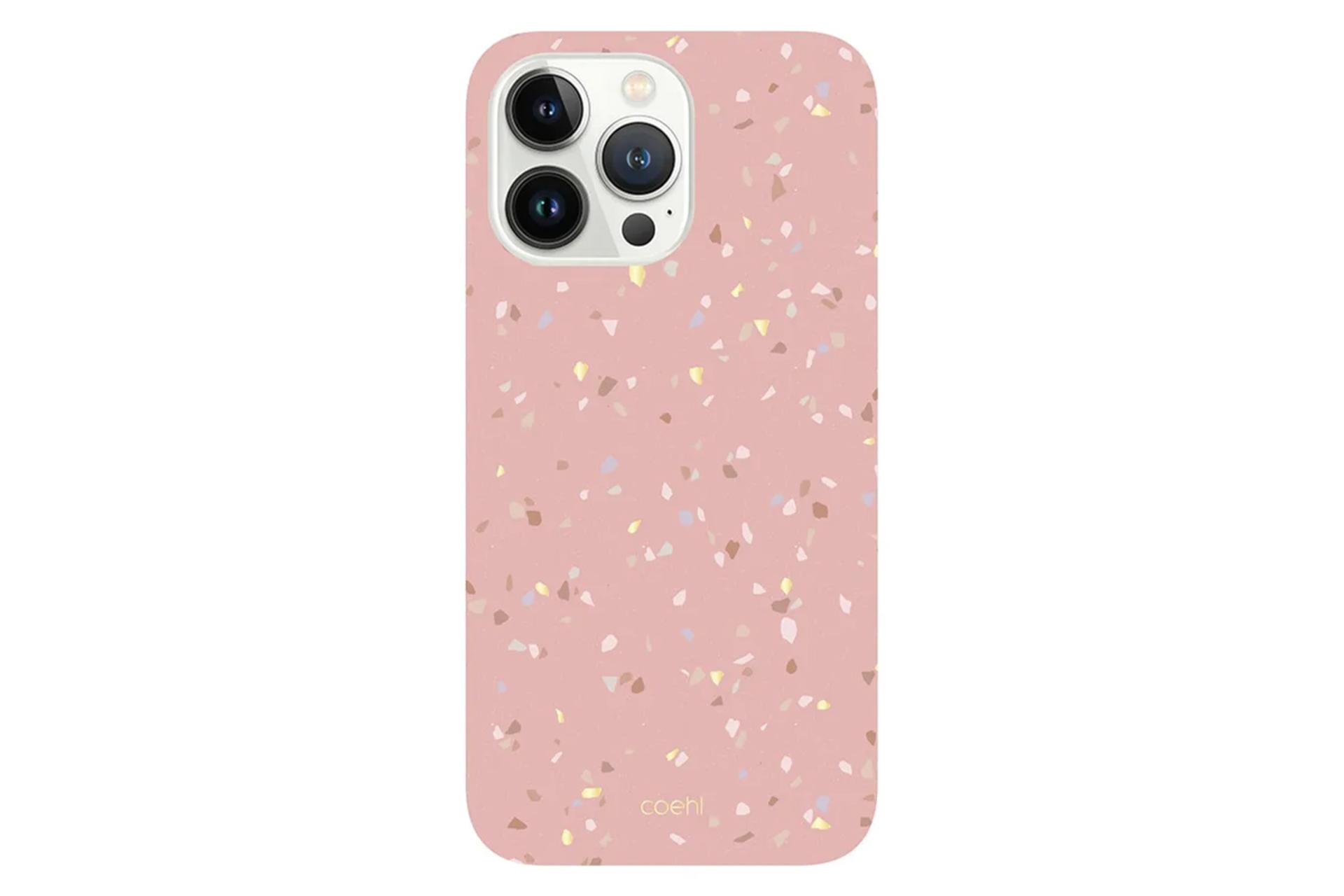 قاب گوشی یونیک مدل Coehl Terrazzo مناسب اپل iPhone 14 Pro Max رنگ صورتی