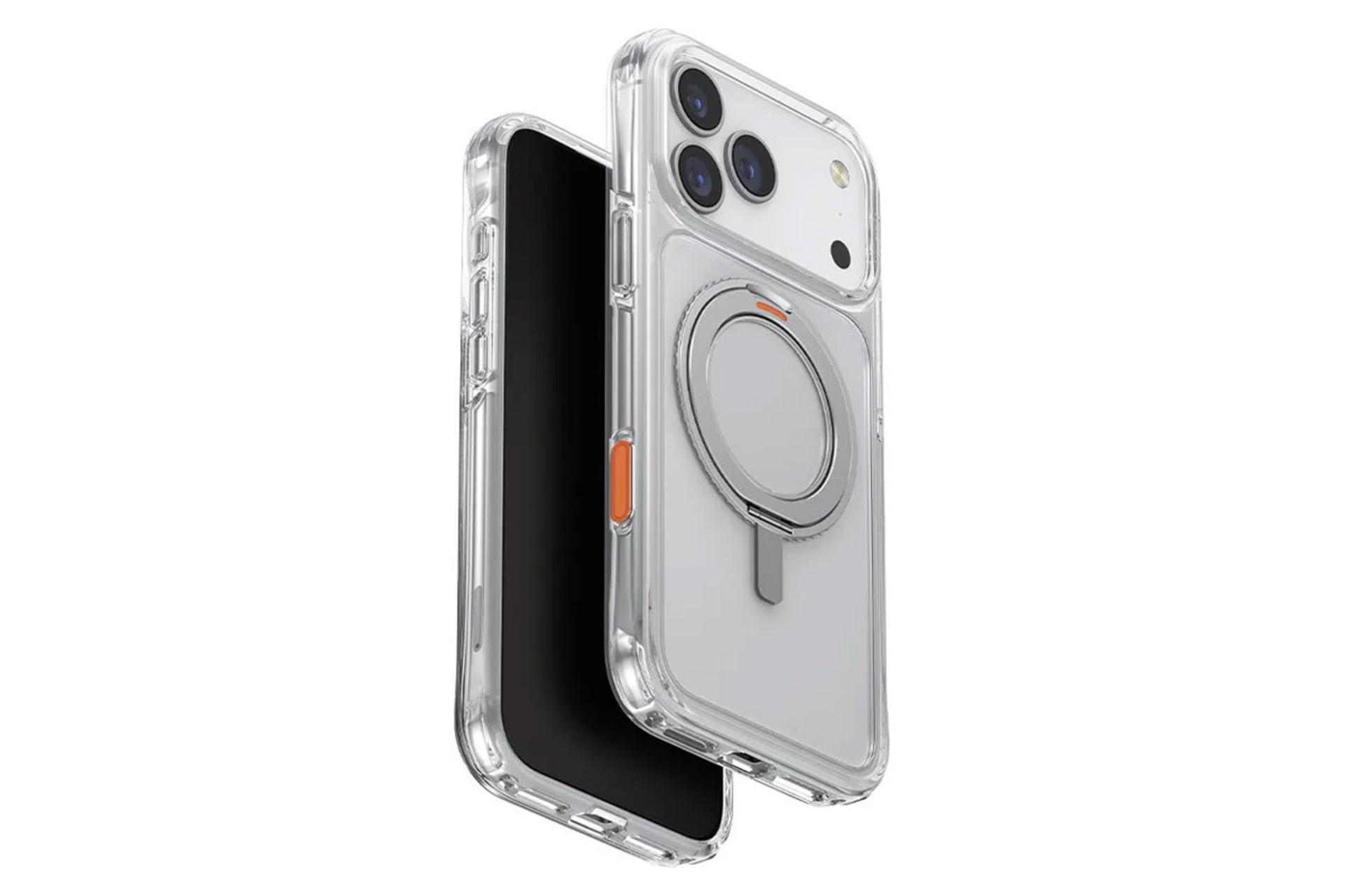 شفافیت قاب گوشی یونیک مدل Swivix Rotating Kickstand مناسب اپل iPhone 17 Pro Max