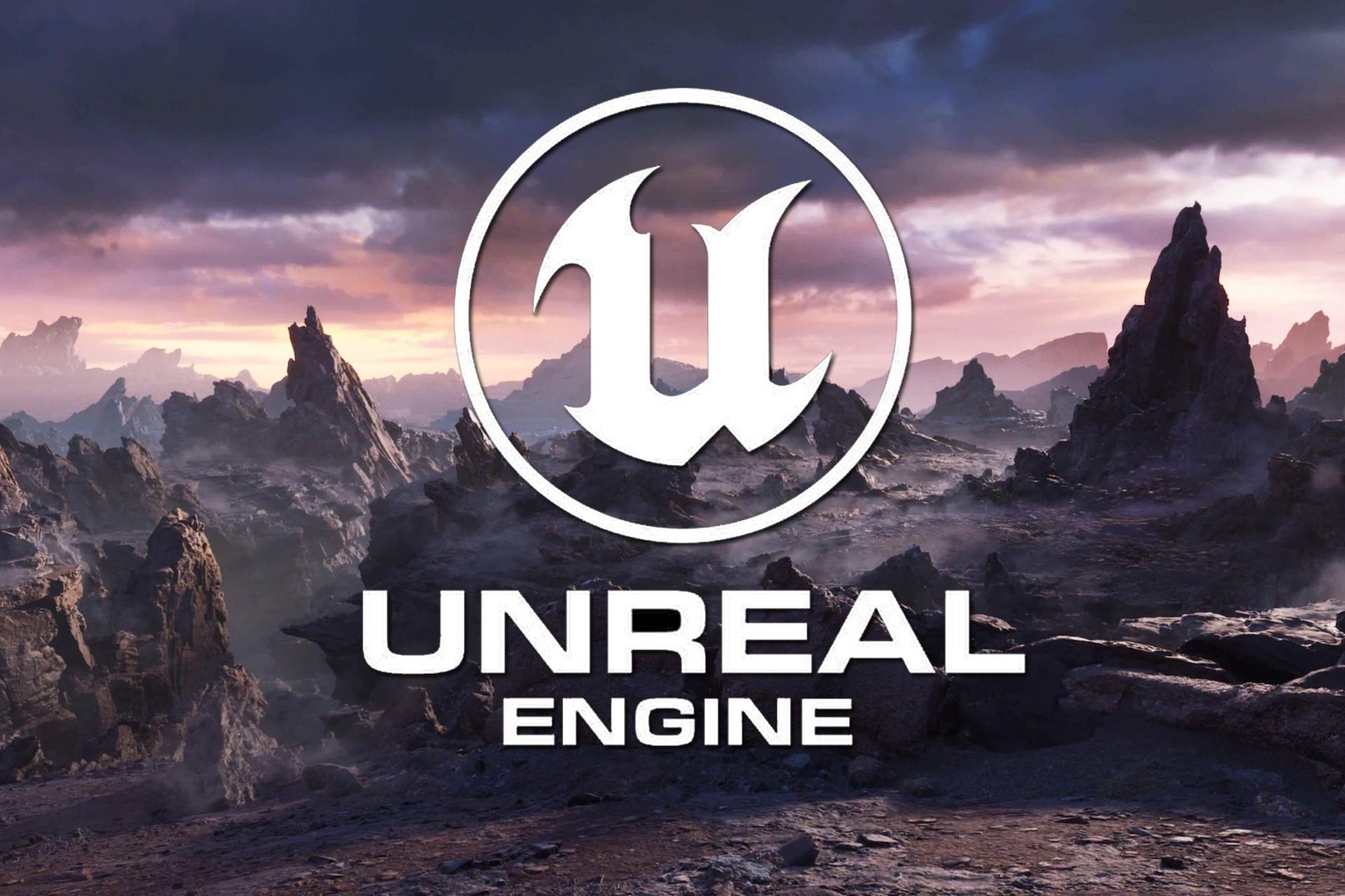 لوگو Unreal Engine 5.6 در پس‌زمنیه‌ی کوهستانی
