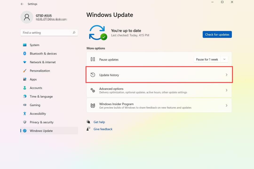 به‌روزرسانی بایوس از طریق Windows Update مرحله چهارم