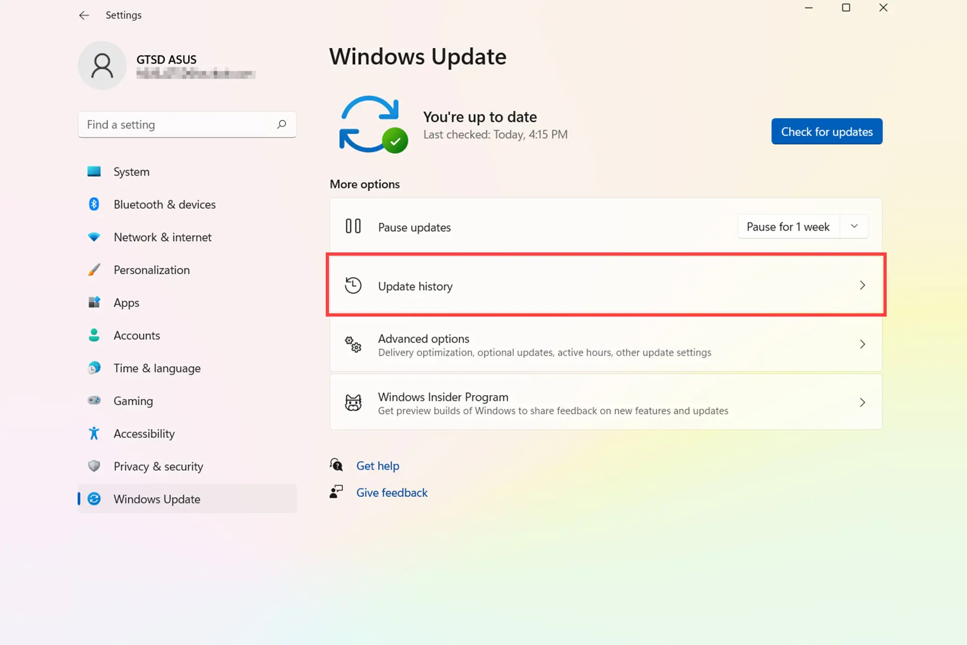 به‌روزرسانی بایوس از طریق Windows Update مرحله چهارم
