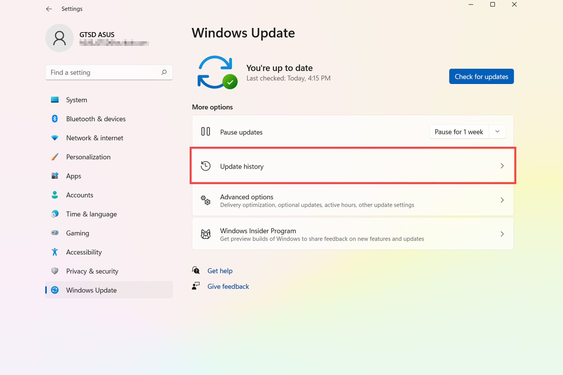 به‌روزرسانی بایوس از طریق Windows Update مرحله چهارم