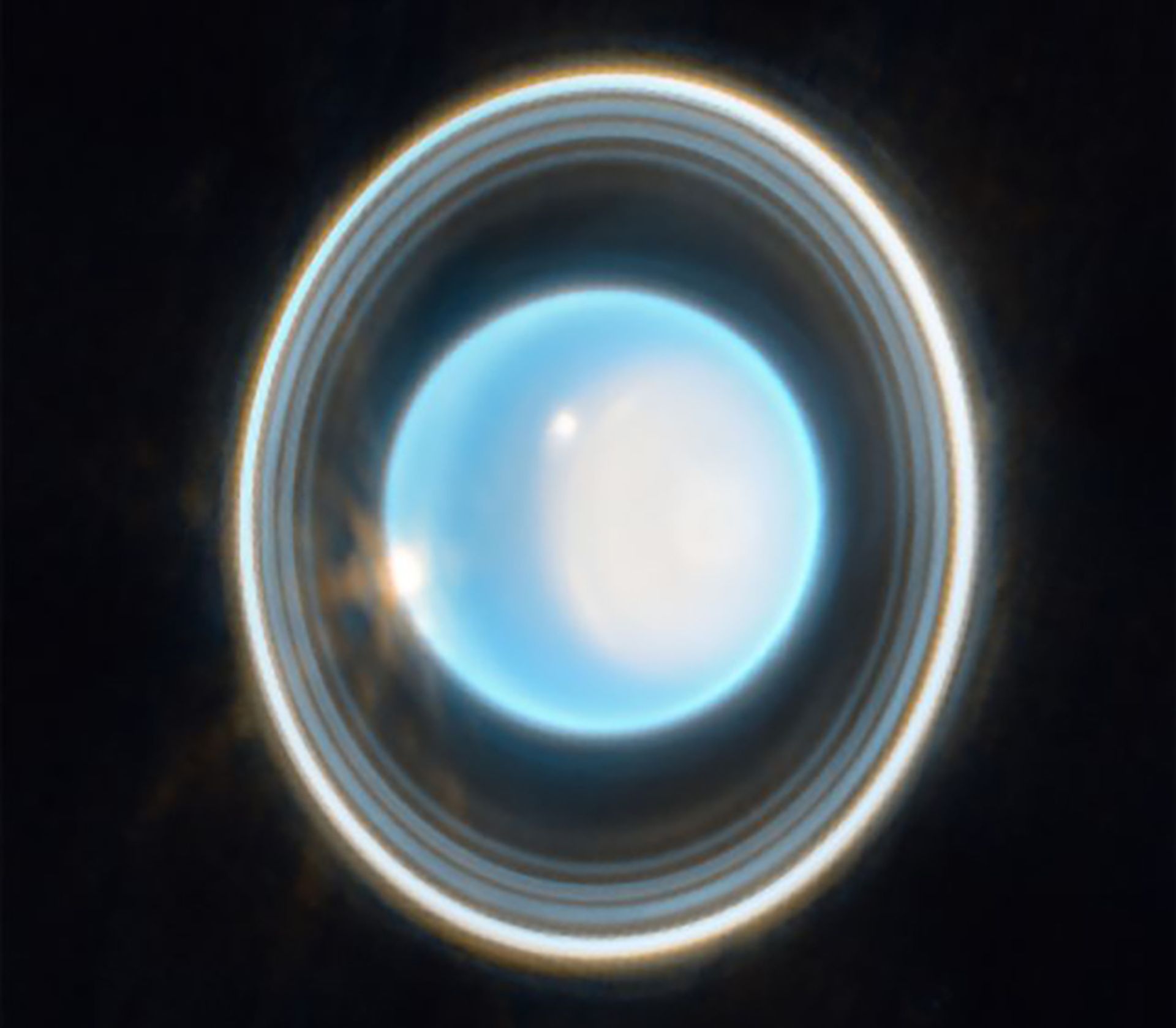 The planet Uranus and its rings