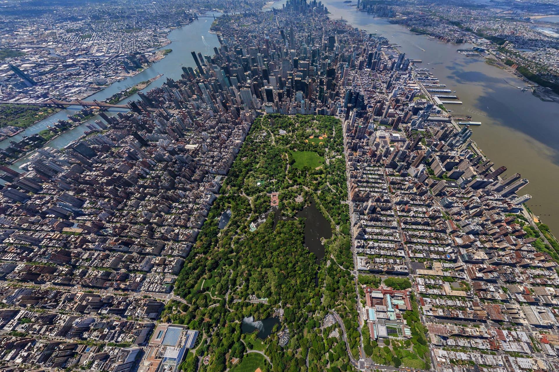عکس نیویورک از نمای بالا سنترال پارک