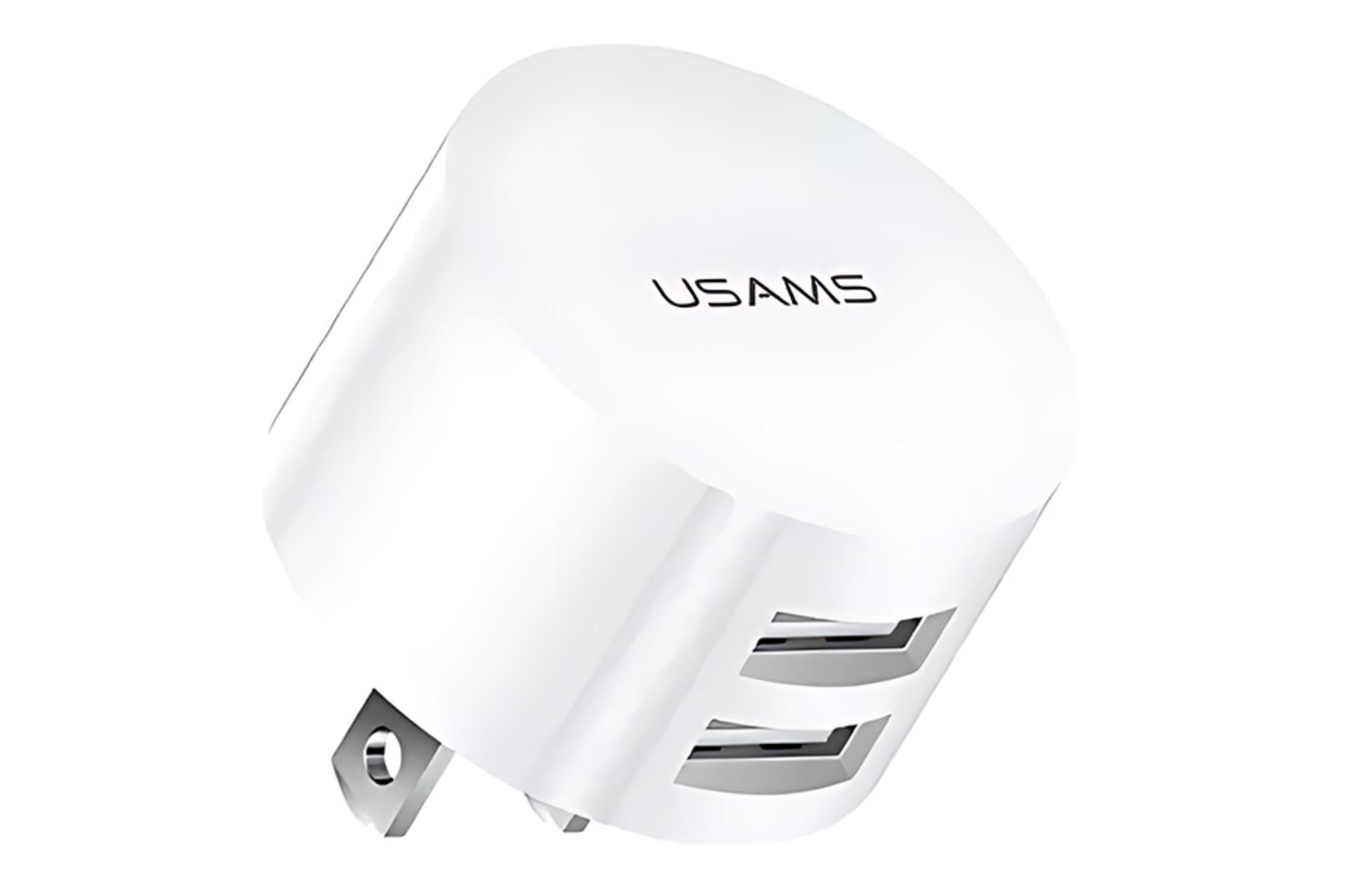 نمای کناری شارژر یوسمز USAMS T20 With Type-C Cable