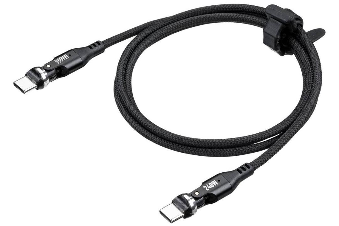 کابل USB-C شرکت ژاپنی Sanwa Supply با قابلیت چرخش ۳۶۰ درجه