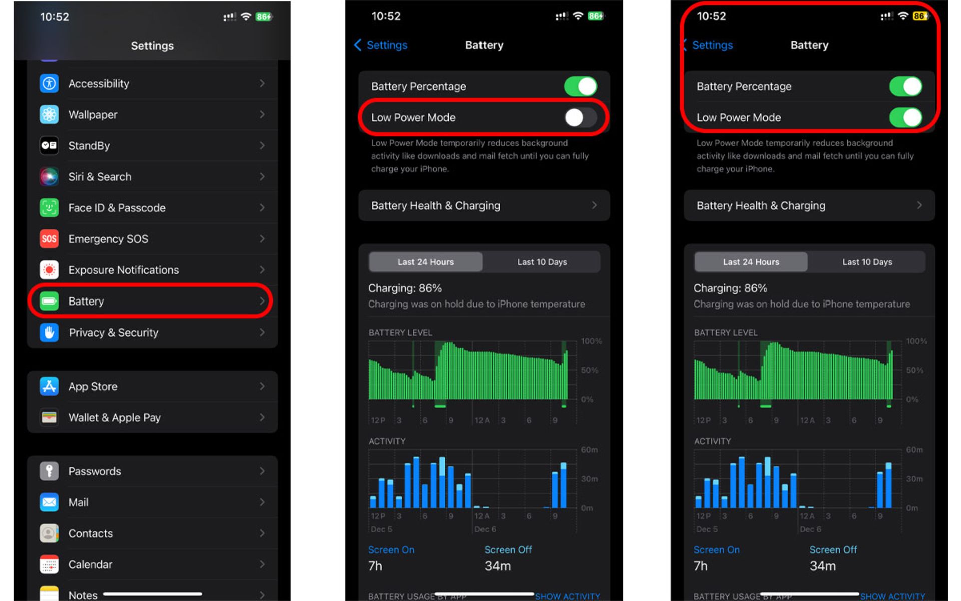 حالت Low Power Mode آیفون