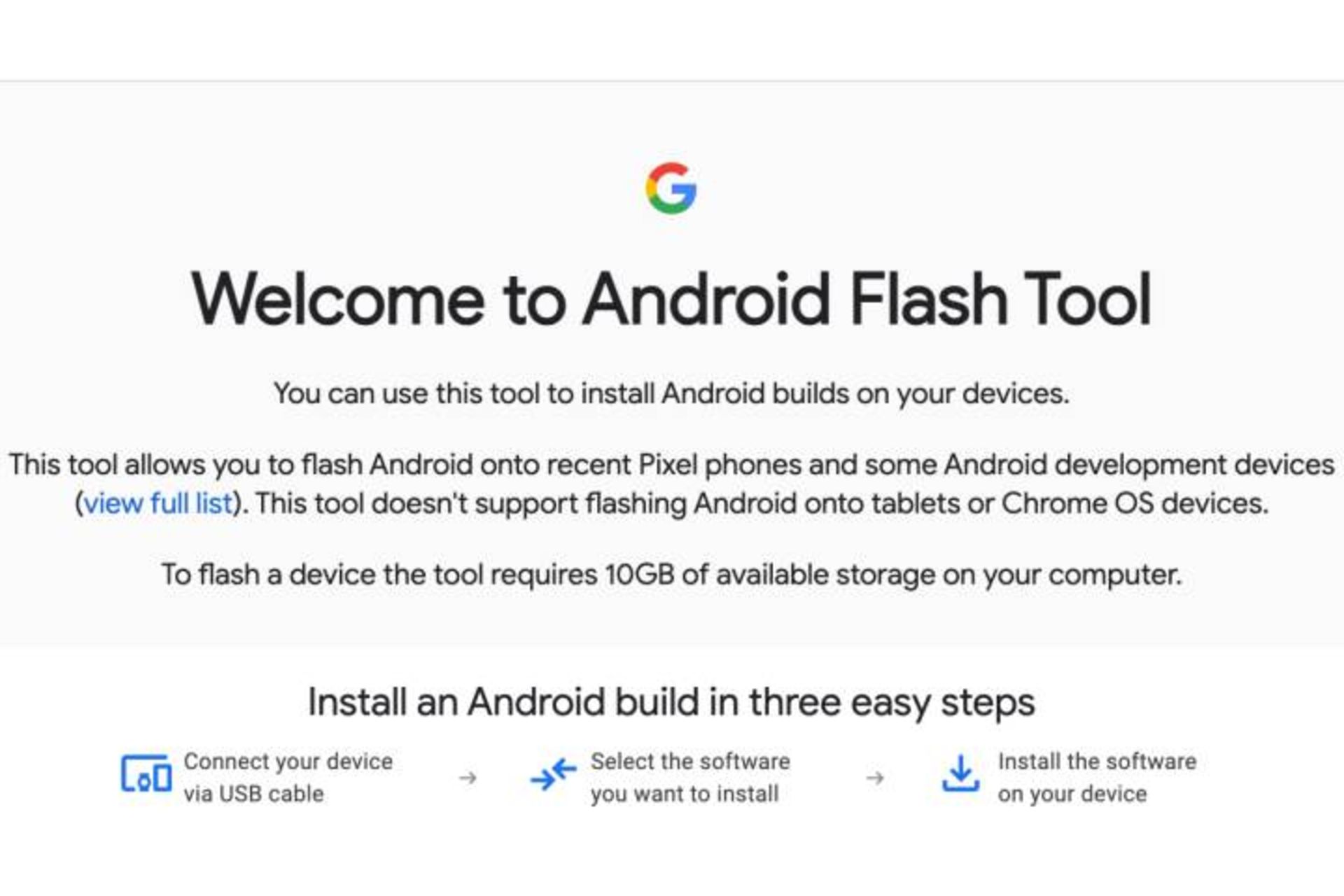 ابزار تخت وب Android Flash Tool برای فلش اندروید ۱۶ روی گوشی