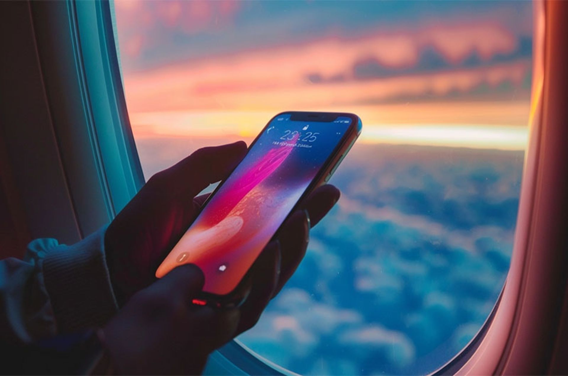 Using a mobile phone while flying