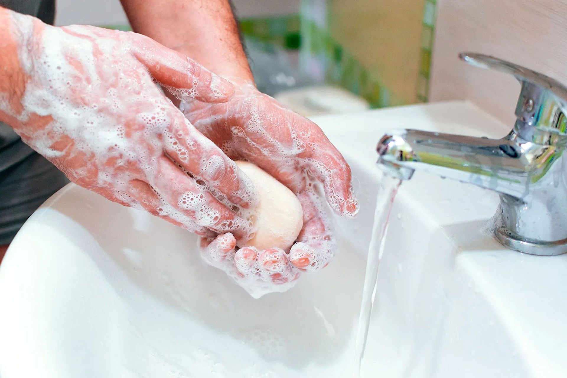 شستشوی دست با صابون