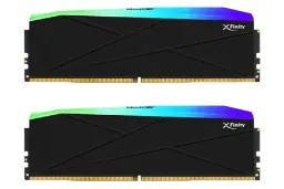 رنگ مشکی رم وی کالر Manta XFinity RGB ظرفیت 32 گیگابایت (2x16) از نوع DDR5-6000 CL30