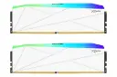 رنگ سفید رم وی کالر Manta XFinity RGB ظرفیت 32 گیگابایت (2x16) از نوع DDR5-6000 CL30