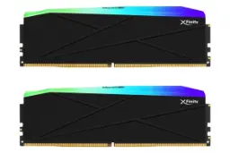 رنگ مشکی رم وی کالر Manta XFinity RGB ظرفیت 32 گیگابایت (2x16) از نوع DDR5-7200 CL34