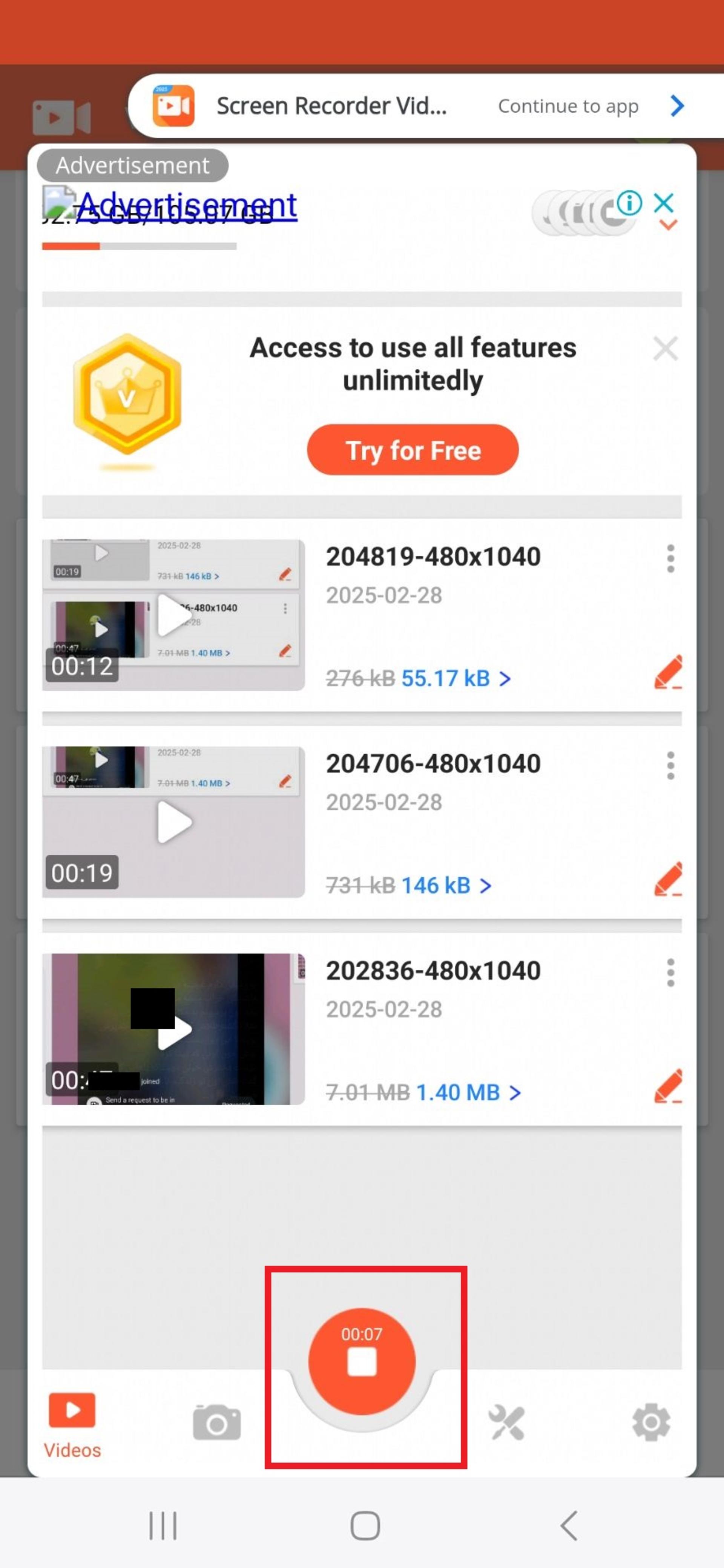 اپلیکیشن V Recorder و دانلود لایو اینستا