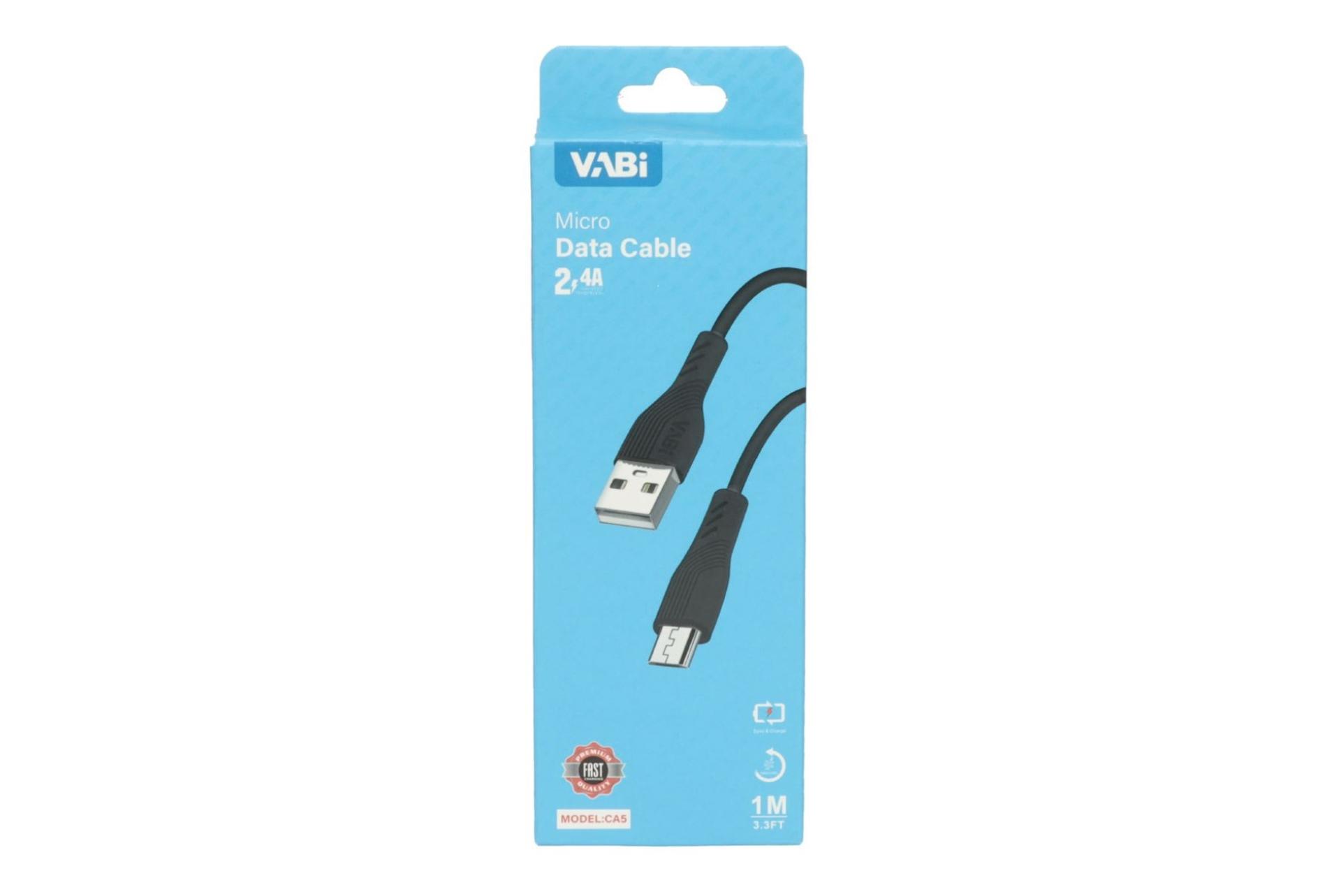 جعبه کابل شارژ USB وابی Type-A به Micro-USB مدل CA5 با طول 1 متر