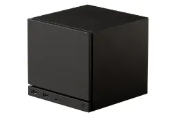 نمای سه رخ کنسول بازی استیم ماشین ولو / Valve Steam Machine با نمایش پنل جلو، بالا و سمت راست